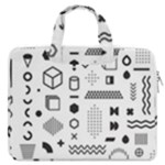 Pattern Hipster Abstract Form Geometric Line Variety Shapes Polkadots Fashion Style Seamless MacBook Pro 13  Double Pocket Laptop Bag