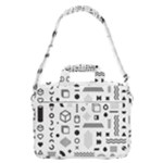 Pattern Hipster Abstract Form Geometric Line Variety Shapes Polkadots Fashion Style Seamless MacBook Pro 16  Shoulder Laptop Bag