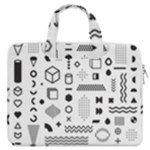 Pattern Hipster Abstract Form Geometric Line Variety Shapes Polkadots Fashion Style Seamless MacBook Pro 16  Double Pocket Laptop Bag 