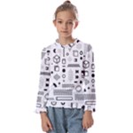 Pattern Hipster Abstract Form Geometric Line Variety Shapes Polkadots Fashion Style Seamless Kids  Frill Detail T-Shirt
