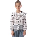 Pattern Hipster Abstract Form Geometric Line Variety Shapes Polkadots Fashion Style Seamless Kids  Peter Pan Collar Blouse