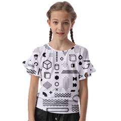 Kids  Cut Out Flutter Sleeves 