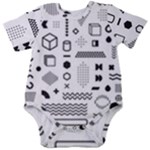 Pattern Hipster Abstract Form Geometric Line Variety Shapes Polkadots Fashion Style Seamless Baby Short Sleeve Bodysuit