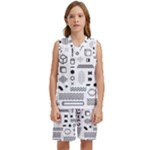 Pattern Hipster Abstract Form Geometric Line Variety Shapes Polkadots Fashion Style Seamless Kids  Basketball Mesh Set