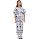 Pattern Hipster Abstract Form Geometric Line Variety Shapes Polkadots Fashion Style Seamless Kids  T-Shirt and Pants Sports Set