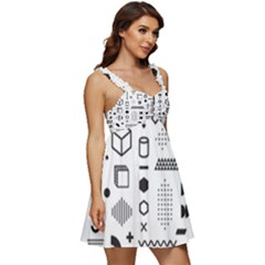 Ruffle Strap Babydoll Chiffon Dress 