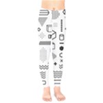 Pattern Hipster Abstract Form Geometric Line Variety Shapes Polkadots Fashion Style Seamless Kids  Classic Winter Leggings