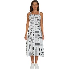 Sleeveless Shoulder Straps Boho Dress 