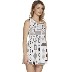 Sleeveless High Waist Mini Dress 
