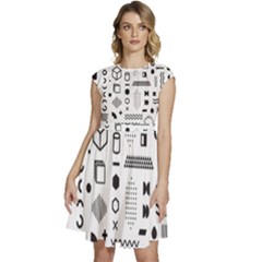 Cap Sleeve High Waist Dress 