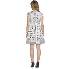 Cap Sleeve High Waist Dress 