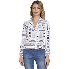 Women s Long Sleeve Revers Collar Cropped Jacket 