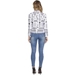 Women s Long Sleeve Revers Collar Cropped Jacket 
