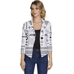 Women s Casual 3/4 Sleeve Spring Jacket 