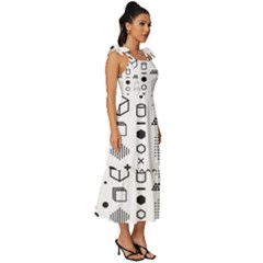Tie-Strap Tiered Midi Chiffon Dress 
