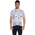 Pattern Hipster Abstract Form Geometric Line Variety Shapes Polkadots Fashion Style Seamless Men s Short Sleeve Cycling Jersey