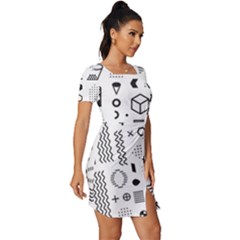 Fitted Knot Split End Bodycon Dress 