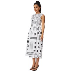 Sleeveless Round Neck Midi Dress 