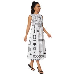 Sleeveless Round Neck Midi Dress 
