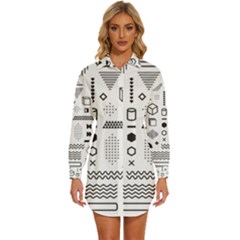 Womens Long Sleeve Shirt Dress 