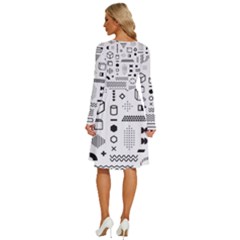 Long Sleeve Dress With Pocket 