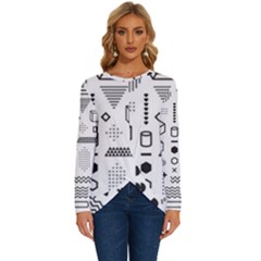 Long Sleeve Crew Neck Pullover Top 