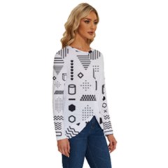 Long Sleeve Crew Neck Pullover Top 