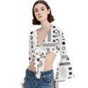 Trumpet Sleeve Cropped Top 