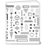 Pattern Hipster Abstract Form Geometric Line Variety Shapes Polkadots Fashion Style Seamless 8  x 10  Softcover Notebook