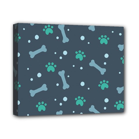 Bons Foot Prints Pattern Background Canvas 10  x 8  (Stretched) from ArtsNow.com