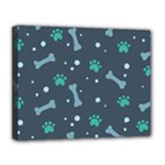 Bons Foot Prints Pattern Background Canvas 14  x 11  (Stretched)