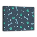 Bons Foot Prints Pattern Background Canvas 16  x 12  (Stretched)