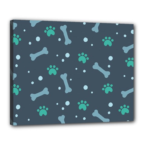 Bons Foot Prints Pattern Background Canvas 20  x 16  (Stretched) from ArtsNow.com