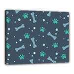 Bons Foot Prints Pattern Background Canvas 20  x 16  (Stretched)
