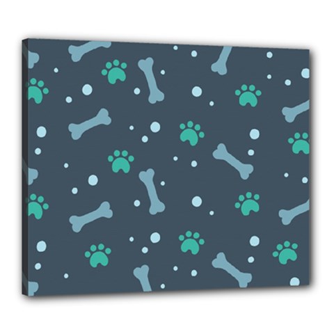 Bons Foot Prints Pattern Background Canvas 24  x 20  (Stretched) from ArtsNow.com
