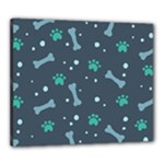 Bons Foot Prints Pattern Background Canvas 24  x 20  (Stretched)