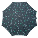 Bons Foot Prints Pattern Background Straight Umbrellas