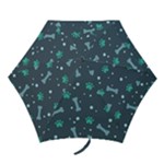 Bons Foot Prints Pattern Background Mini Folding Umbrellas