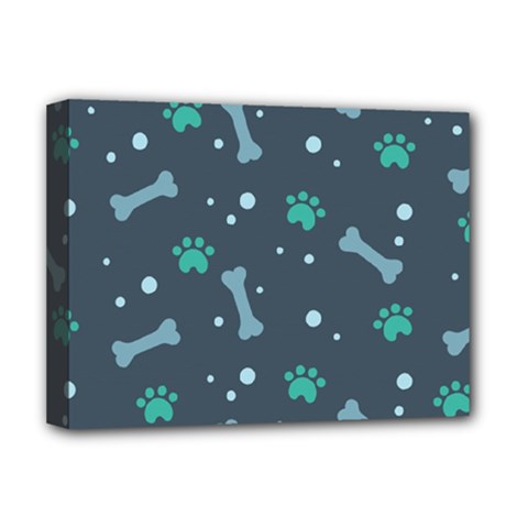 Bons Foot Prints Pattern Background Deluxe Canvas 16  x 12  (Stretched)  from ArtsNow.com