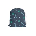 Bons Foot Prints Pattern Background Drawstring Pouch (Medium)