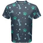 Bons Foot Prints Pattern Background Men s Cotton T-Shirt