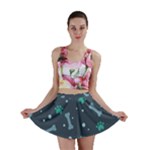 Bons Foot Prints Pattern Background Mini Skirt