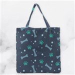 Bons Foot Prints Pattern Background Grocery Tote Bag