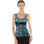 Bons Foot Prints Pattern Background Women s Basic Tank Top