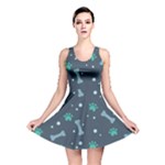 Bons Foot Prints Pattern Background Reversible Skater Dress