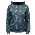 Bons Foot Prints Pattern Background Women s Pullover Hoodie