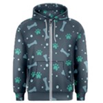 Bons Foot Prints Pattern Background Men s Zipper Hoodie