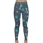 Bons Foot Prints Pattern Background Classic Yoga Leggings