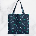 Bons Foot Prints Pattern Background Zipper Grocery Tote Bag