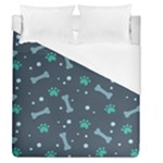 Bons Foot Prints Pattern Background Duvet Cover (Queen Size)